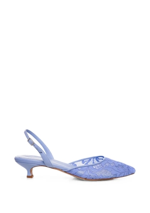 GINISSIMA Ines lace slingback pumps - Blue