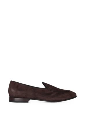 Eleventy almond-toe suede loafers - Brown