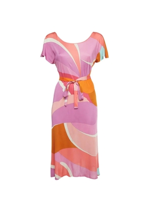 PUCCI Pre-Owned printed belted dress - Pink