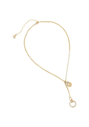 DKNY crystal-embellished padlock necklace - Gold