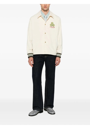 Drôle De Monsieur logo-print pocket jacket - Neutrals