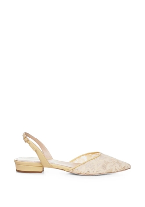 GINISSIMA Ines lace slingback pumps - Neutrals