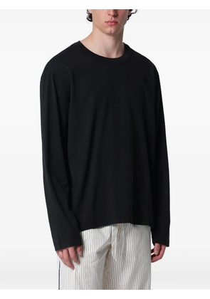 TEKLA long-sleeve sleeping T-shirt - Black