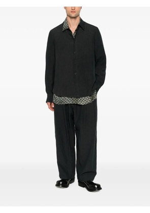 Ziggy Chen pleated-waistband pocket trousers - Blue