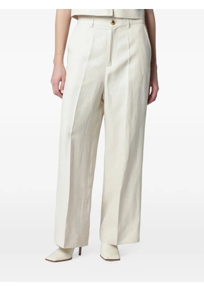 P.A.R.O.S.H. pressed-crease button-fastening trousers - Neutrals