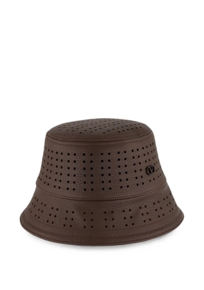 Valentino Garavani VLogo Signature perforated bucket hat - Brown