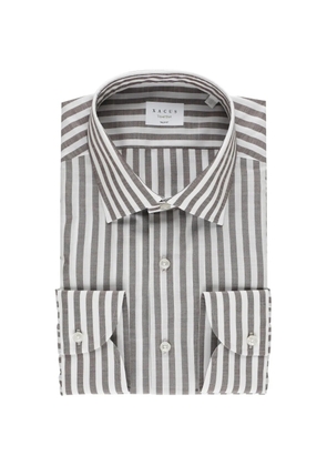 Xacus Travel striped shirt - Brown