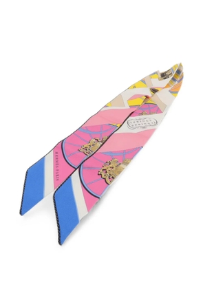 Hermès Pre-Owned Twilly graphic-print scarf - Pink