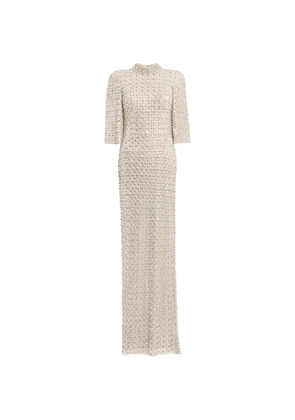 Jenny Packham maxi Sedona dress - Neutrals