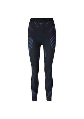 Off-White logo-print leggings - Black