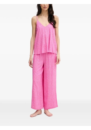 DKNY leopard-print two-piece pajamas - Pink