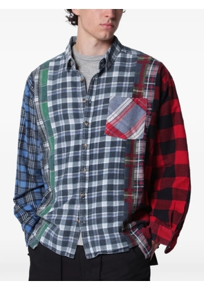 Needles 7 Cuts patchwork shirt - Blue