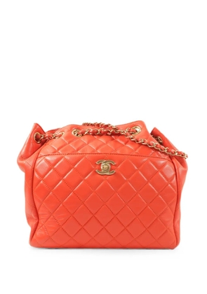 CHANEL Pre-Owned CC turn-lock quilted shoulder bag - Orange