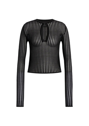 DONDUP sheer-knit cut-out sweater - Black