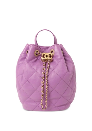 CHANEL Pre-Owned CC bucket backpack - Purple