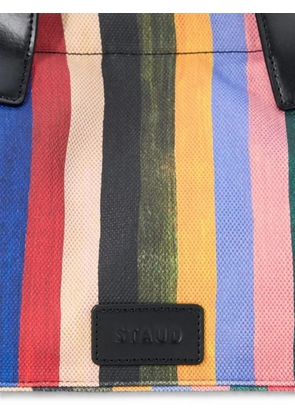 STAUD Port Artist Stripe tote bag - Blue