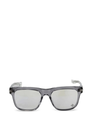 Chrome Hearts logo-plaque square-frame glasses - Grey