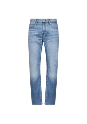 7 For All Mankind faded-effect whiskered jeans - Blue