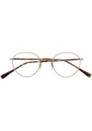 Eyevan7285 tortoiseshell-effect round-frame glasses - Neutrals