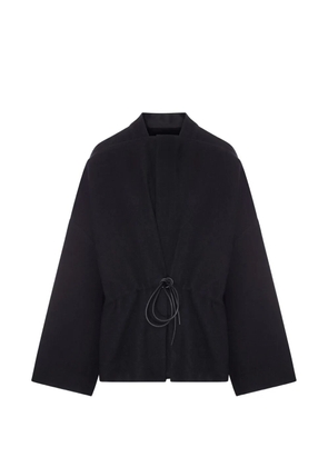 Rick Owens drawstring-waist wool jacket - Black