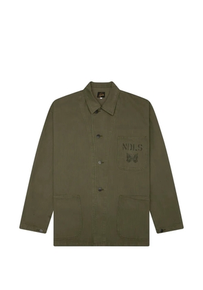 Needles N-3 herringbone-weave button-up jacket - Green