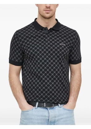 Joop! Paigam monogram-print polo shirt - Black