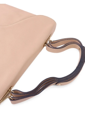 Valentino Garavani Pre-Owned foldover leather shoulder bag - Neutrals