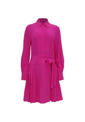 Jason Wu pleated long-sleeve mini shirt dress - Pink