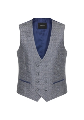 RAMON SANJURJO geometric-pattern double-breasted waistcoat - Grey