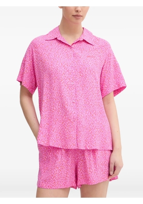 DKNY animal-print buttoned pajamas - Pink