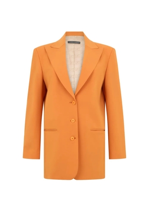 Alberta Ferretti single-breasted peaked-lapels jacket - Orange