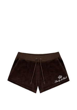 Juicy Couture x S&R crystal-embellished mini shorts - Brown