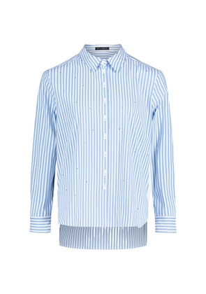 Betty Barclay crystal-embellished striped shirt - Blue