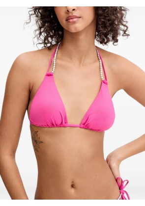 GUESS USA crystal-embellished bikini top - Pink