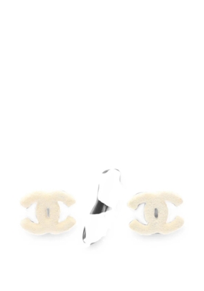 CHANEL Pre-Owned 1986-1988 Coco Mark earrings - Silver