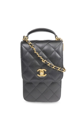 CHANEL Pre-Owned Vertical In The Loop calfskin crossbody bag - Black