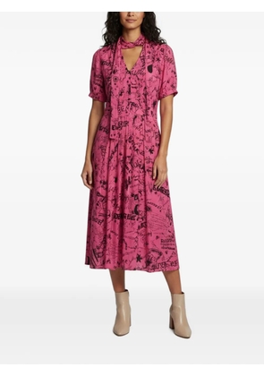 Burberry Pre-Owned Antonina Doodle printed midi dress - Pink