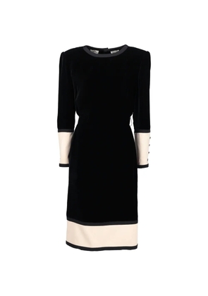 Valentino Pre-Owned colour-block velvet dress - Black