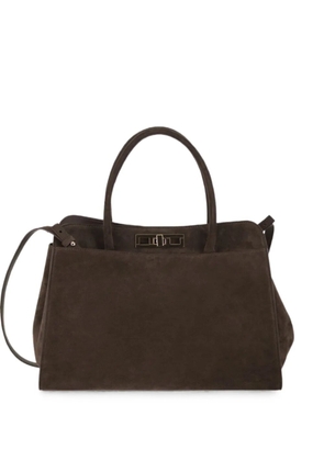 Fabiana Filippi large suede tote bag - Brown