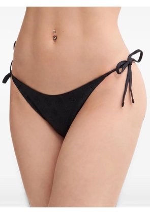 GUESS USA rhinestone-embellished side-tie bikini bottoms - Black