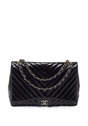 CHANEL Pre-Owned Classic Single Maxi chevron shoulder bag - Black