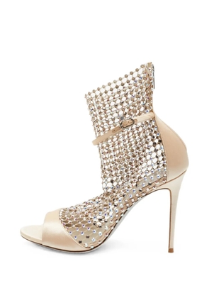 René Caovilla crystal-embellished sandals - Neutrals