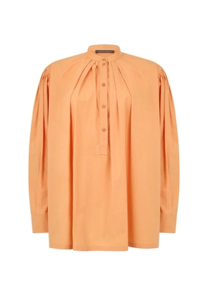 Alberta Ferretti pleated long-sleeve blouse - Orange