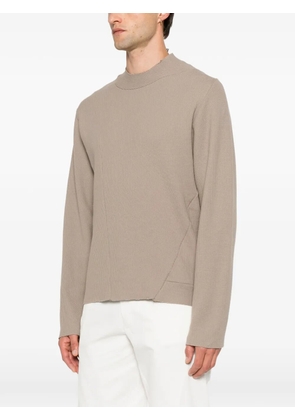 Leon Emanuel Blanck ribbed-knit panelled sweater - Neutrals