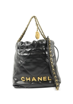 CHANEL Pre-Owned mini 22 leather tote bag - Black