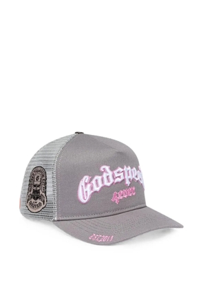 GODSPEED Forever embroidered-logo mesh-panels hat - Grey