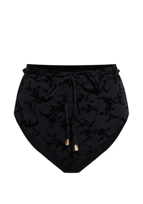 ZIMMERMANN floral-print tie-fastening swimsuit bottoms - Black