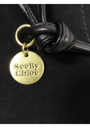 See By Chloé Vintage ring-detail drawstring shoulder bag - Black