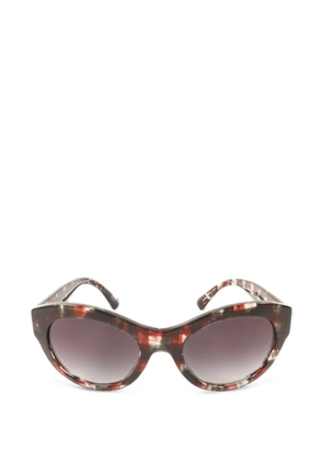 CHANEL Pre-Owned plaid-pattern sunglasses - Red