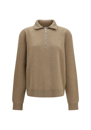 Róhe mouliné zip-fastening sweater - Neutrals